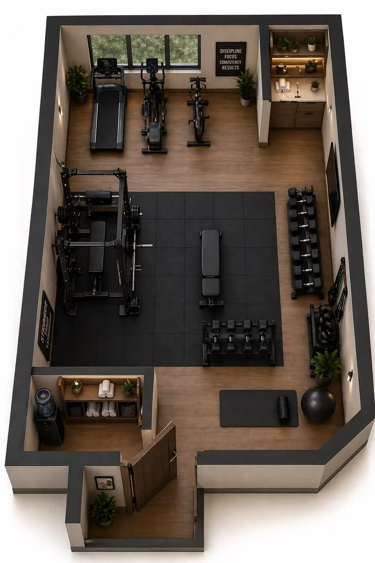 Minimalist Gym layout