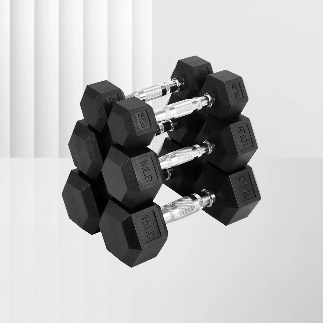 IRONFIT Hex Rubber Coated Dumbbell OK1013