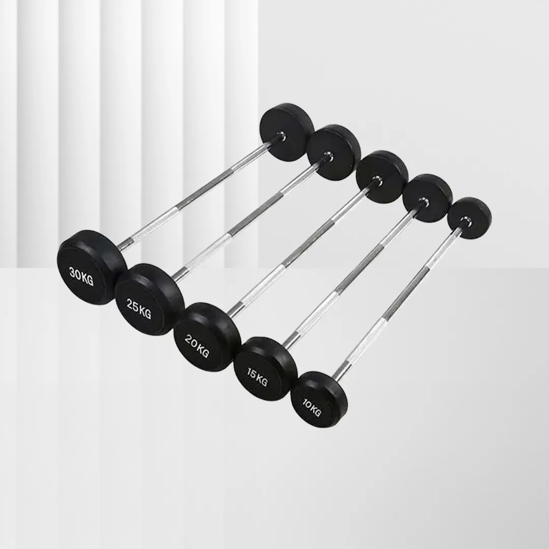 IRONFIT Rubber Coated Barbell Set (Straight Handle) OK3005B (STRAIGHT HANDLE)